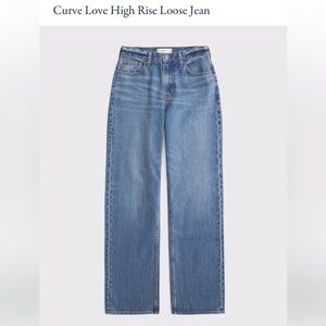 Abercrombie & Fitch Curve Love High Rise Loose Jean 29 short.